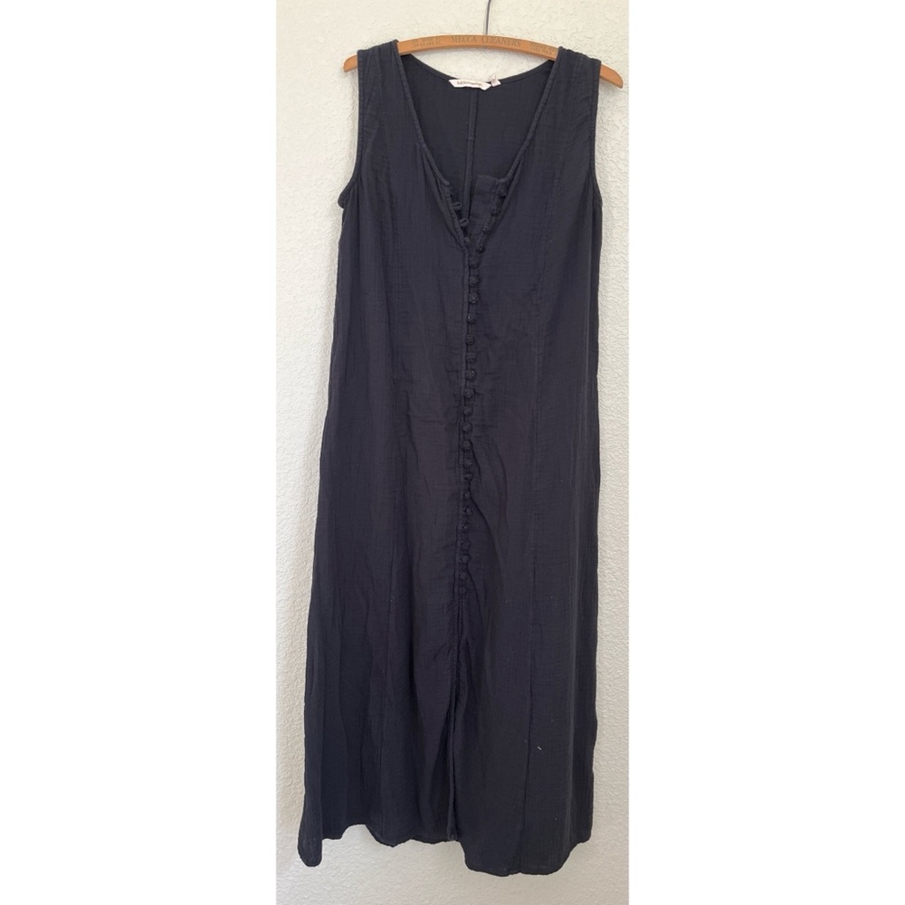 Soft Surroundings Black Cotton Gauze Dress Women’s Size Medium